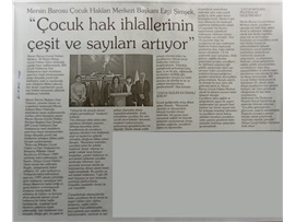 Dünya Çocuk Hakları Günü basın açıklaması