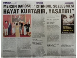 Mersin Barosu Kadın Hakları Merkezi basın açıklaması