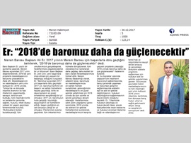 BASINDA BAROMUZ (Başkanımızın Yeni Yıl Mesajı)