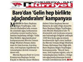 BASINDA BAROMUZ (Mersin Barosu, 'Gelin Hep Birlikte Ağaçlandıralım' Kampanyası Başlattı)