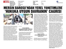 Mersin Barosu'ndan belediyelere, "Hukuka uygun davranın" çağrısı