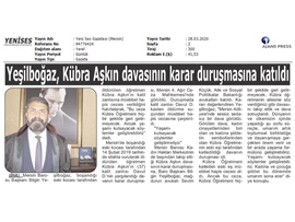 BASINDA BAROMUZ (Yeşilboğaz Kübra Aşkın Davasının Karar Duruşmasına Katıldı)