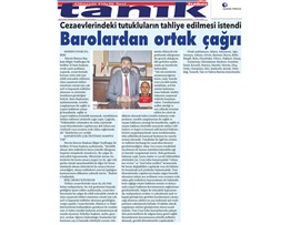 BASINDA BAROMUZ (BAROLAR: "KORONA VİRÜS NEDENİYLE CEZAEVLERİ BOŞALTILMALI")