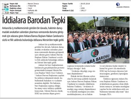 BASINDA BAROMUZ (Ankara Barosu Başkanına Yapılan Saldırı Protesto Edildi)