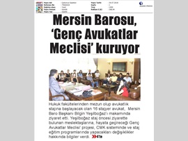 BASINDA BAROMUZ(Mersin Barosu Genç Avukatlar Meclisi Kuruyor)