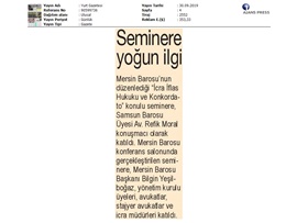 BASINDA BAROMUZ (İcra İflas ve Konkordato Semineri Verildi)