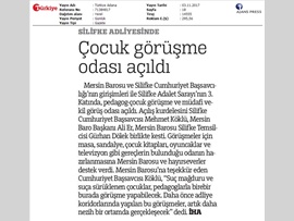 BASINDA BAROMUZ (Silifke Adliyesi'nde Çocuk Görüşme Odası Açıldı) 27.10.2017