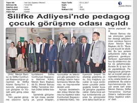 BASINDA BAROMUZ (Silifke Adliyesi'nde Çocuk Görüşme Odası Açıldı) 27.10.2017