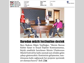 BASINDA BAROMUZ (Baromuzdan Mersin Uluslararası Müzik Festivali'ne Destek)