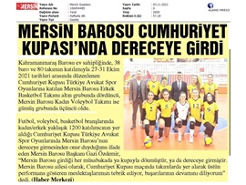 Mersin Barosu  Cumhuriyet Kupasında dereceye girdi