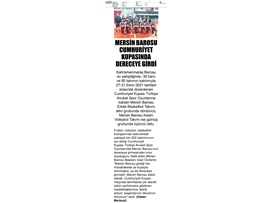 Mersin Barosu  Cumhuriyet Kupasında dereceye girdi
