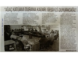 Ardıç ağacı katliamını durdurmak için bir araya geldiler