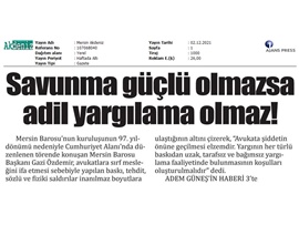 Mersin Barosu'nun kuruluşunun 97. yıldönümü töreni