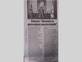 BASINDA BAROMUZ (Başkan Vekilimiz Av. Gazi Özdemir'in 19 Mayıs Atatürk'ü Anma Gençlik ve Spor Bayramı Mesajı)