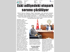 BASINDA BAROMUZ (Eski Adliye'de Avukatların Otopark Sorunu Çözülecek)