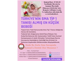 KUMSAL BEBEK YAŞAMAK İÇİN DESTEĞİNİZİ BEKLİYOR