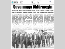 BASINDA BAROMUZ (Yeşilboğaz: " Savunmayı Öldürmeyin")