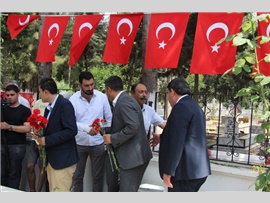 BARO BAŞKANIMIZ AV. BİLGİN YEŞİLBOĞAZ ŞEHİTLİĞİ ZİYARET ETTİ