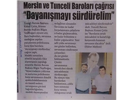 BASINDA BAROMUZ (Tunceli Baro Başkanı Çetin'den Başkanımız Yeşilboğaz'a Ziyaret)