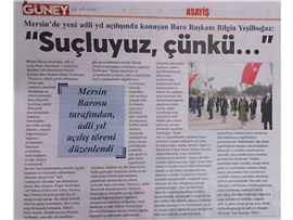 BASINDA BAROMUZ (Adli Yıl Açılış Törenimiz)