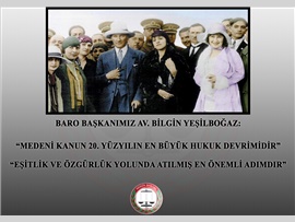 MEDENİ KANUN YILDÖNÜMÜ