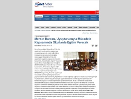 BASINDA BAROMUZ (Mersin Barosu Madde Kullanımı ile Mücadele Edecek)