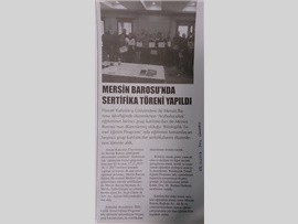BASINDA BAROMUZ (Sertifika Töreni-Arabuluculuk 1. Grup ve Bilirkişilik 5. Grup)