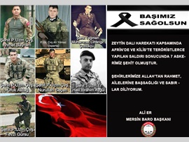 7 ASKERİMİZ ŞEHİT OLDU. BAŞIMIZ SAĞOLSUN TÜRKİYE.