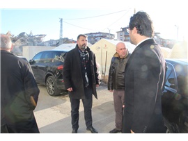 BARO BAŞKANIMIZ BİLGİN YEŞİLBOĞAZ, DEPREM BÖLGESİNİ ZİYARET ETTİ