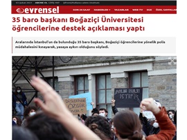 35 Baro başkanından, Boğaziçi öğrencilerine müdahaleye tepki