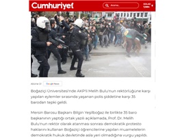 35 Baro başkanından, Boğaziçi öğrencilerine müdahaleye tepki
