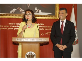 AV. MELİKE KIZILAY’IN DOT MANDALA SERGİSİ MERSİN BAROSU’NDA AÇILDI