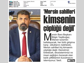 BASINDA BAROMUZ (Baro Başkanımız Av. Bilgin Yeşilboğaz'dan Balık Çiftliklerine Tepki)