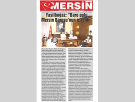 BASINDA BAROMUZ (Yeşilboğaz: "Baro Pulu Mersin Barosu'nun İcadıdır")