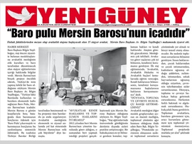 BASINDA BAROMUZ (Yeşilboğaz: "Baro Pulu Mersin Barosu'nun İcadıdır")