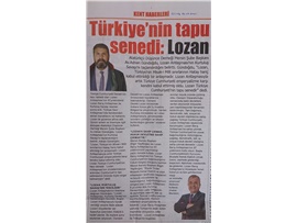 BASINDA BAROMUZ (Başkanımızdan Lozan Antlaşması Yıldönümü Mesajı)