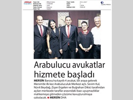 BASINDA BAROMUZ (Mersin'de İlk Kez Arabuluculuk Merkezi Açıldı)) 30.10.2017