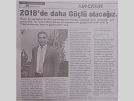 BASINDA BAROMUZ (Başkanımızın Yeni Yıl Mesajı)