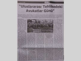 BASINDA BAROMUZ (Uluslararası Tehlikedeki Avukatlar Günü)