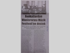 BASINDA BAROMUZ (Baromuzdan Mersin Uluslararası Müzik Festivali'ne Destek)