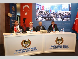 BARO BAŞKANIMIZ, YÖNETİM KURULUMUZ VE TBB DELEGELERİMİZ, TBB. 35 OLAĞAN MALİ GENEL KURULUNA KATILDI