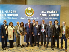 BARO BAŞKANIMIZ, YÖNETİM KURULUMUZ VE TBB DELEGELERİMİZ, TBB. 35 OLAĞAN MALİ GENEL KURULUNA KATILDI