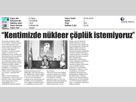 BASINDA BAROMUZ (Başkan Vekilimiz Av. Gazi Özdemir, "Kentimizde Nükleer Çöplük İstemiyoruz")