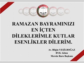 RAMAZAN BAYRAMINIZ KUTLU OLSUN