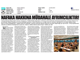 BASINDA BAROMUZ (Nafaka Hakkına Müdahale Ayrımcıdır)