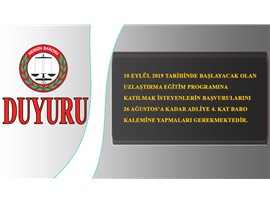 UZLAŞTIRMA EĞİTİM PROGRAMI