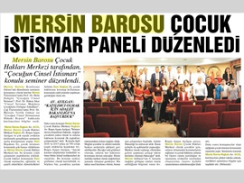 BASINDA MERSİN BAROSU (Çocuk İstismarı Paneli) 06.10.2017