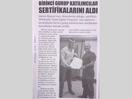 BASINDA BAROMUZ (Bilirkişilik Temel Eğitim Programının 1. Gurup Katılımcıları Sertifikalarını Aldı)