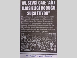 BASINDA BAROMUZ  (Mersin Mesleki ve Teknik Anadolu Lisesi'nde "Suç Sayılan Olumsuz Davranışlar ve Hukuki Sonuçları" Semineri)