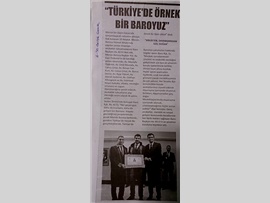 BASINDA BAROMUZ (Yemin Töreninde Konuşan Baro Başkanımız Av. Ali Er, "Türkiye'ye Örnek Bir Baroyuz" dedi.)